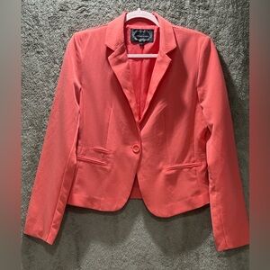 Ambiance Coral Single-Button Blazer